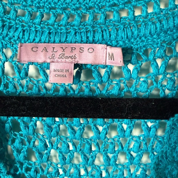 Calypso St. Barth Designer Crochet Swim Cover-Up | Resort Luxury | M - Picture 3 of 5